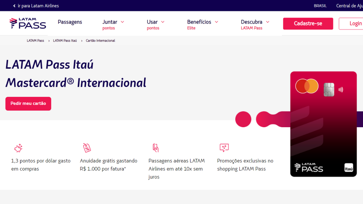 Cart O Latam Pass Itaucard Internacional Viaje E Ganhe Pontos