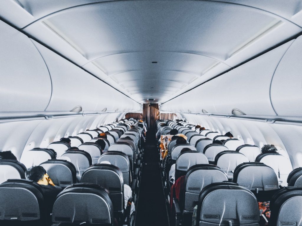 Assentos em um avião