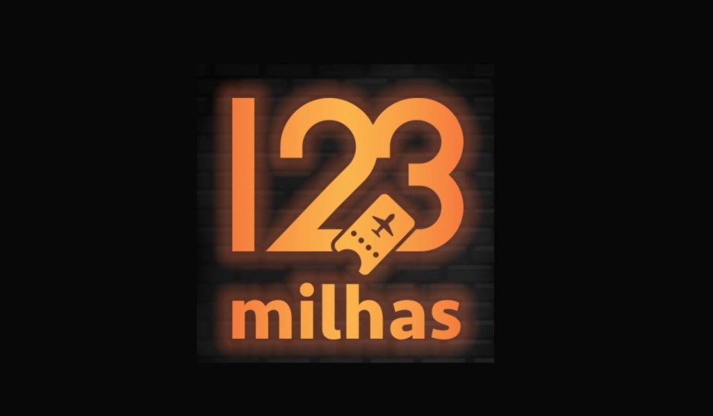 Logo 123 Milhas fundo preto