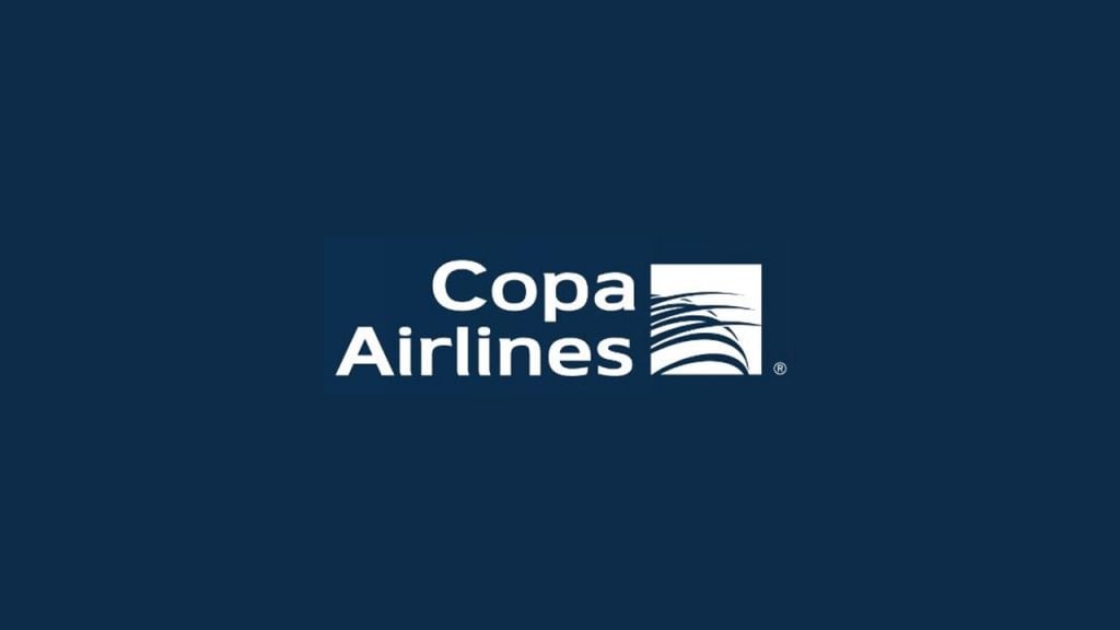 Logo Copa Airlines com fundo azul escuro