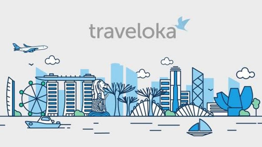 Propaganda com desenho Traveloka