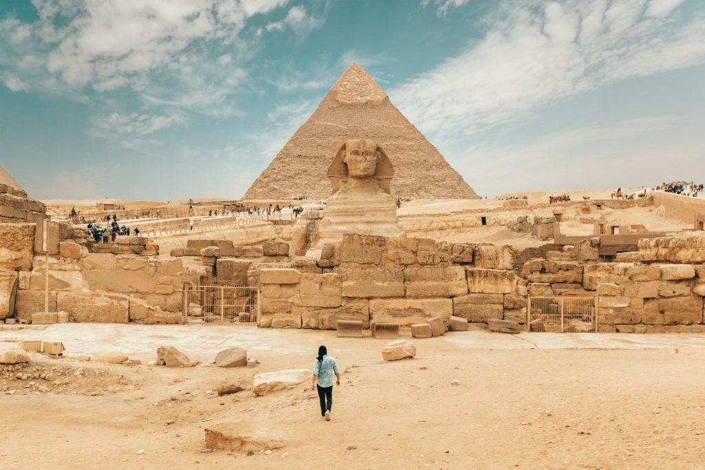 Vista da pirâmide do Egito